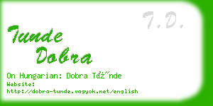 tunde dobra business card